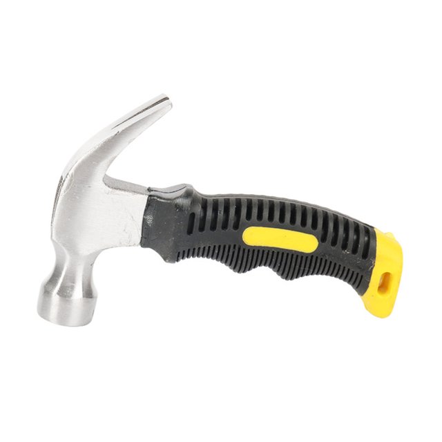 Mini martillo de garra a prueba de golpes Martillo de clavos multifuncional para el hogar con mango de plástico antideslizante
