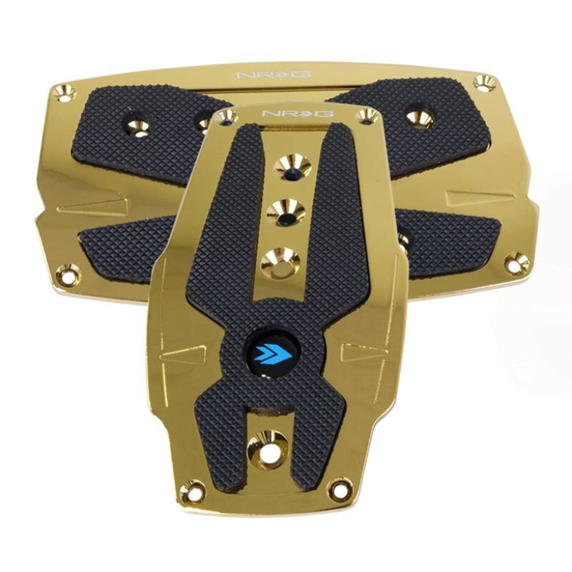 NRG Aluminum Sport Pedal A/T - Chrome Gold w/Black Rubber Inserts - PDL-250CG