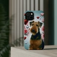 thumbnail image 4 of DistinctInk Tough Case for Apple iPhone 14 PLUS (6.7" Screen), Compatible with MagSafe Charging - Valentine's Day Airedale Terrier, 4 of 6