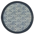 thumbnail image 1 of Casavani Handblock Printed Cotton Area Rug Round Dining, Bedroom Area Carpets, Blue 4x4 feet, 1 of 5