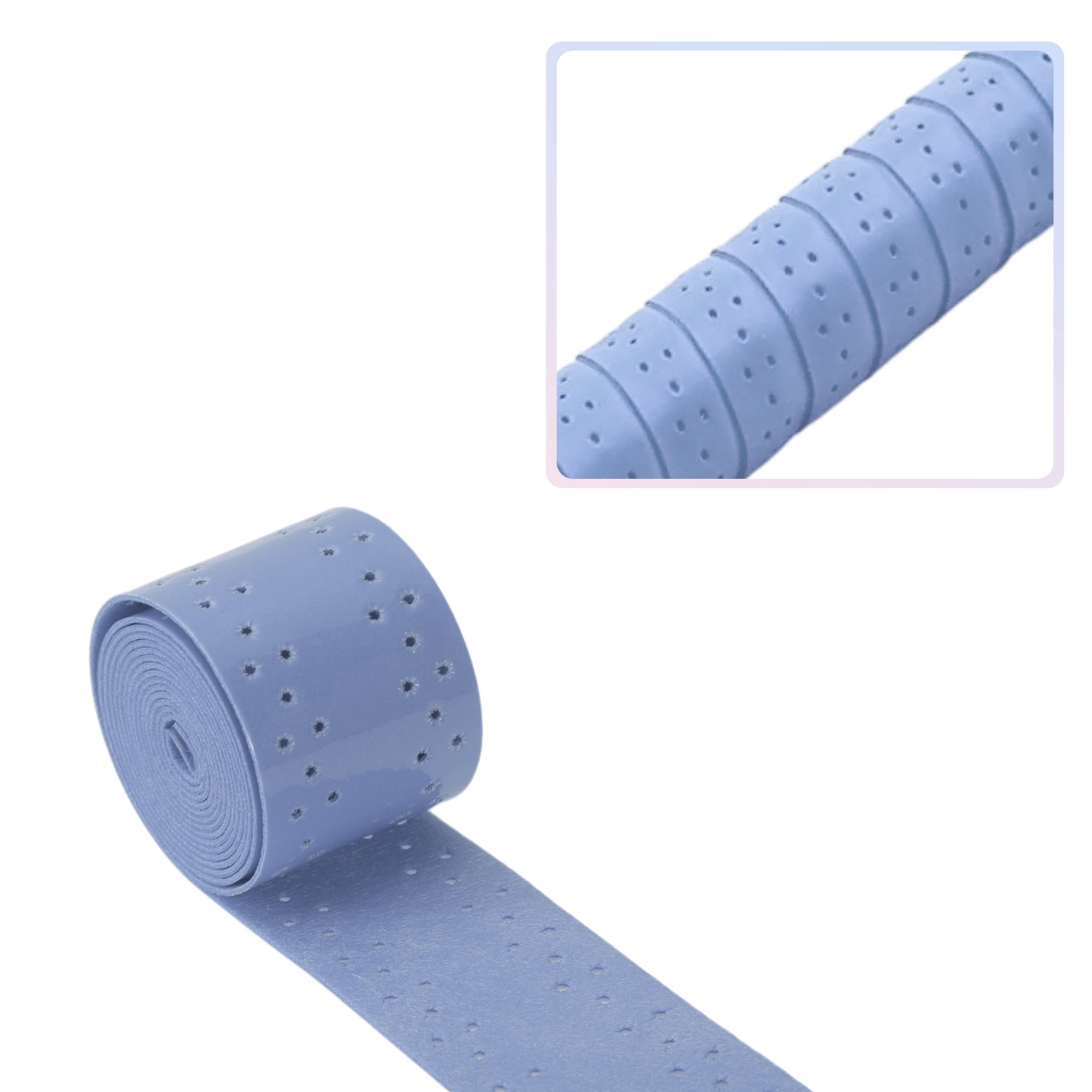 Unique Bargains 2 Pcs Tennis Racket Grip Tape Dry Overgrip Tape Sky Blue