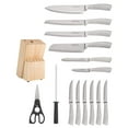 thumbnail image 4 of Sabatier 15-Piece Textured Grip Stainless Steel Knife Block Set, 4 of 5