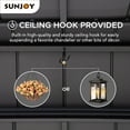 thumbnail image 5 of Sunjoy 8ft. x 12 ft. Wooden Cedar Framed Grill Gazebo with exclusive AC Power Port - Black, 5 of 13