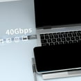 thumbnail image 3 of Yammee 90 Degree USB 4 Cable with 240W Fast Charging,40Gbps Data Transfer and 8K@60Hz Display Video USB4 USB C Data Cable, 3 of 11