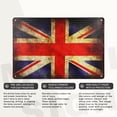 thumbnail image 3 of Great Britain Union Jack UK Flag Metal Wall Sign Rustic United Kingdom British Pub Man Cave Home Decor, 3 of 7