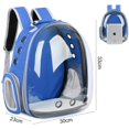 thumbnail image 4 of Pet Backpack Pet Portable Backpack Pet Travel Backpack Transparent Breathable Space Capsule, Blue, 4 of 5