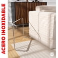 thumbnail image 4 of UTILIA Sofá Cama Plegable para Sala y Dormitorio, Sillón Cama de Piso Convertible con Tela de Pana Suave, Base Antideslizante, Estructura Externa de Acero Inoxidable y Espuma de Densidad, Beige, 4 of 9