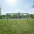 thumbnail image 4 of Easy Installation A-Frame Middle Swing Set Brackets for Outdoor Swing - Heavy Duty Steel Swing Set Hardware with Mounting Kit, DIY Swing Set Bracket Set, Green, 4 of 6