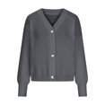 thumbnail image 3 of Aloohaidyvio Cardigan Sweaters for Women,Womens Open Front Button Down Long Sleeve Pockets Knit Cardigan Sweaters, 3 of 5