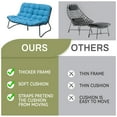 thumbnail image 3 of Crestlive 2-Seater Outdoor Patio Loveseat with Soft Cushions, All-Weather Outdoor Couch Patio Furniture, Blue, 3 of 9