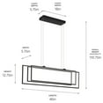 thumbnail image 3 of Elan Lighting - Jestin - 130W 3 LED Linear Chandelier In Minimalist Style-12.75, 3 of 6
