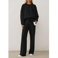 thumbnail image 4 of PRETTYGARDEN 2 Piece Sets For Women Fall Trendy Long Sleeve Sweatshirt Wide Leg Pants Loungewear Set Matching Sweatsuit, 4 of 10