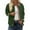 Army Green, variant on Womens Cropped Jacket Lightweight Casual Zip Up Barn Jackets Fall Contrast Plaid Outerwear Coat
