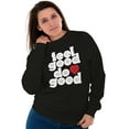 thumbnail image 3 of Feel Do Good Heart Inspiring Saying Women Plus Size Crewneck Sweatshirt Brisco Brands 3X, 3 of 5