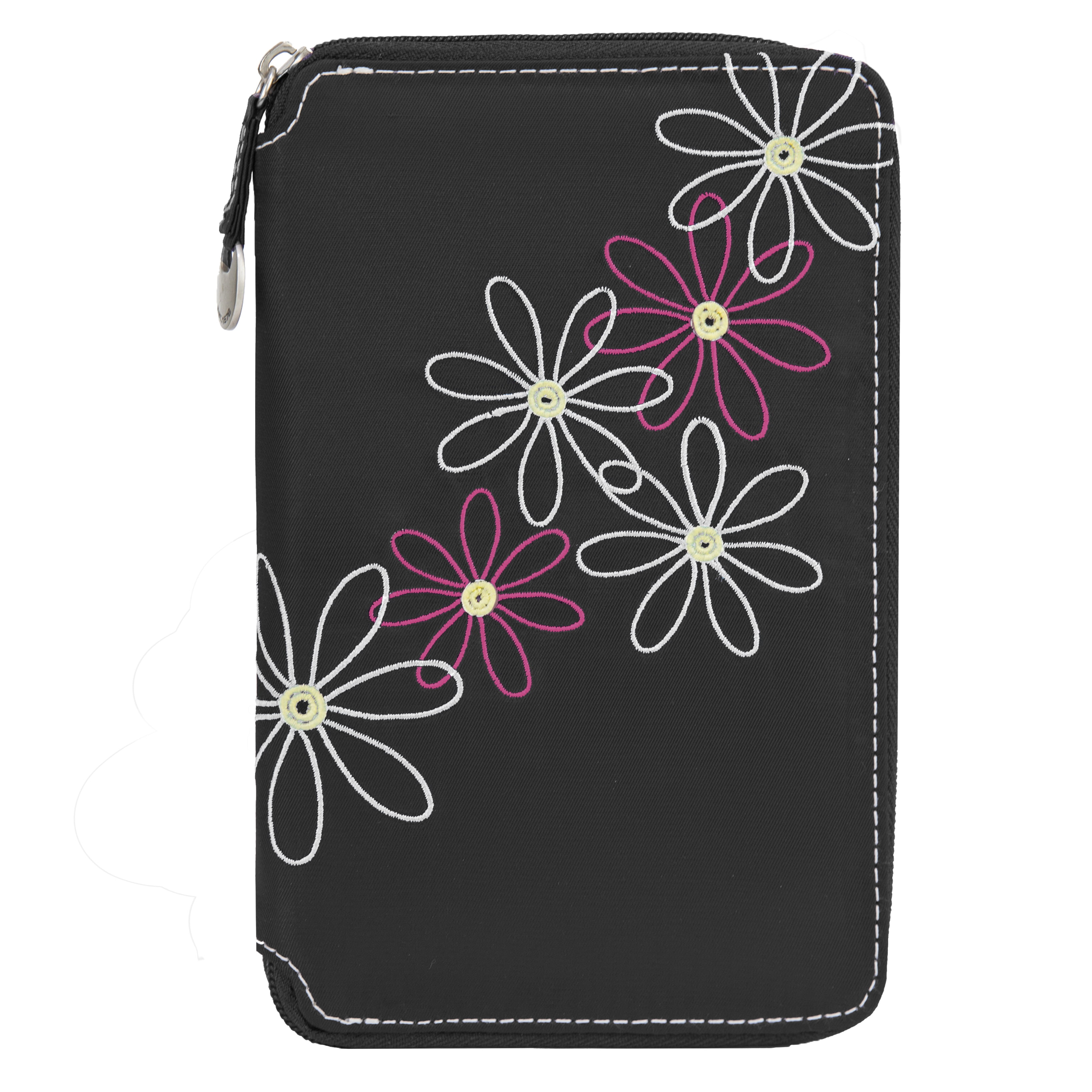Travelon RFID Blocking Daisy Family Passport Case Pewter Passport