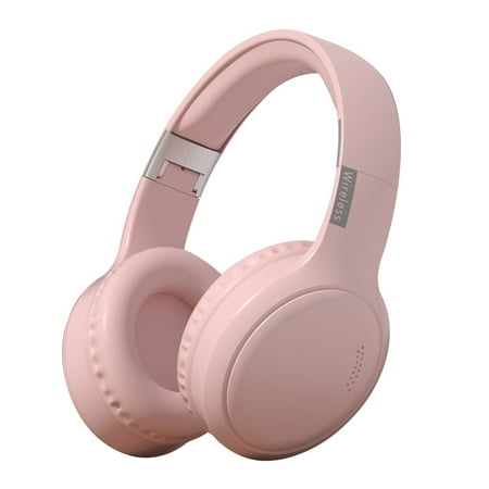 RBCKVXZ Headset Bluetooth Headphones Noise Cancellation Plug-in Stereo Wireless Headset Birthday Gifts Pink