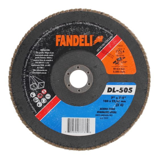 Disco Laminado 7" G-40 Zirconia DL-505