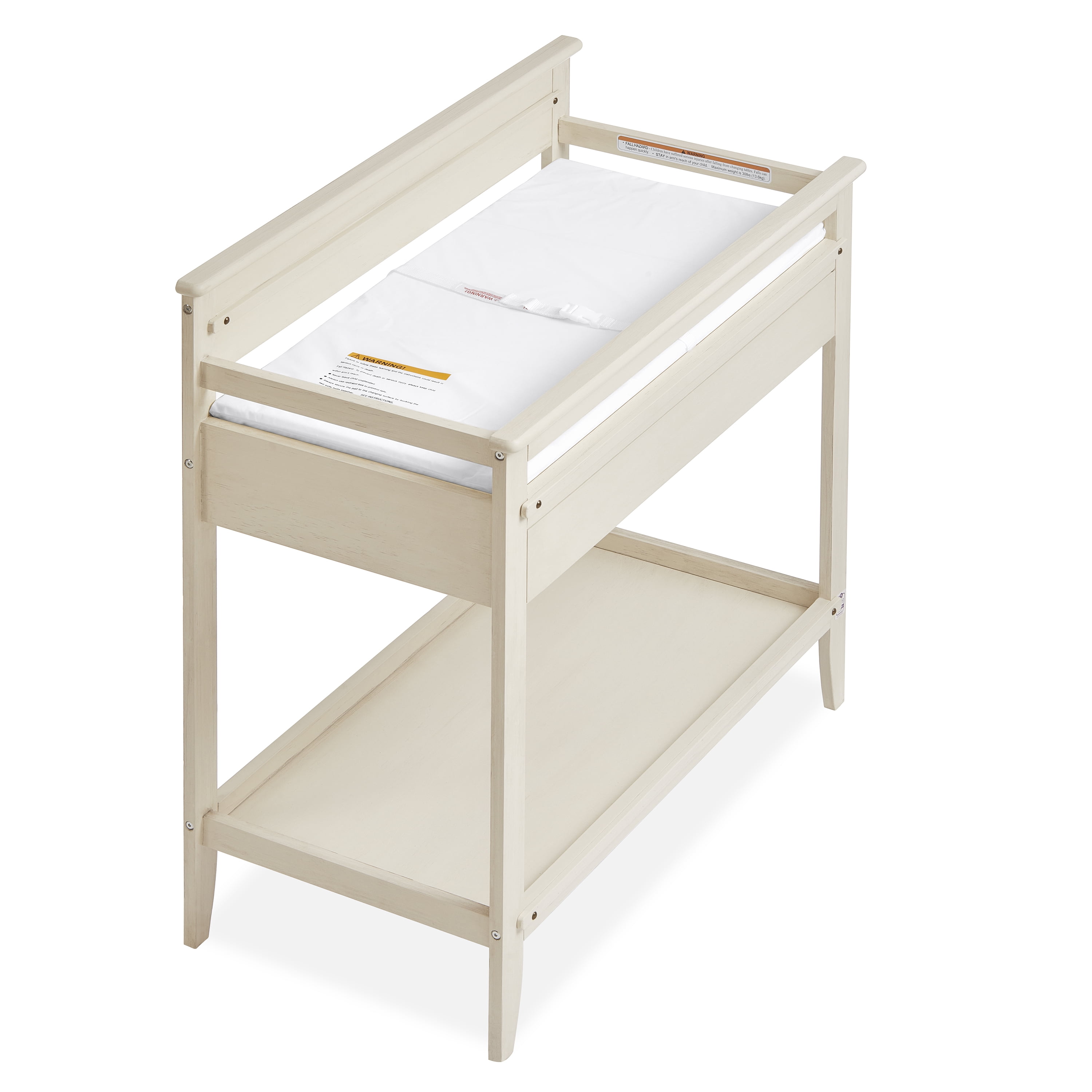 Dream On Me Bayfield Changing Table, JPMA & Greenguard Gold Certified, Glazed Brush White