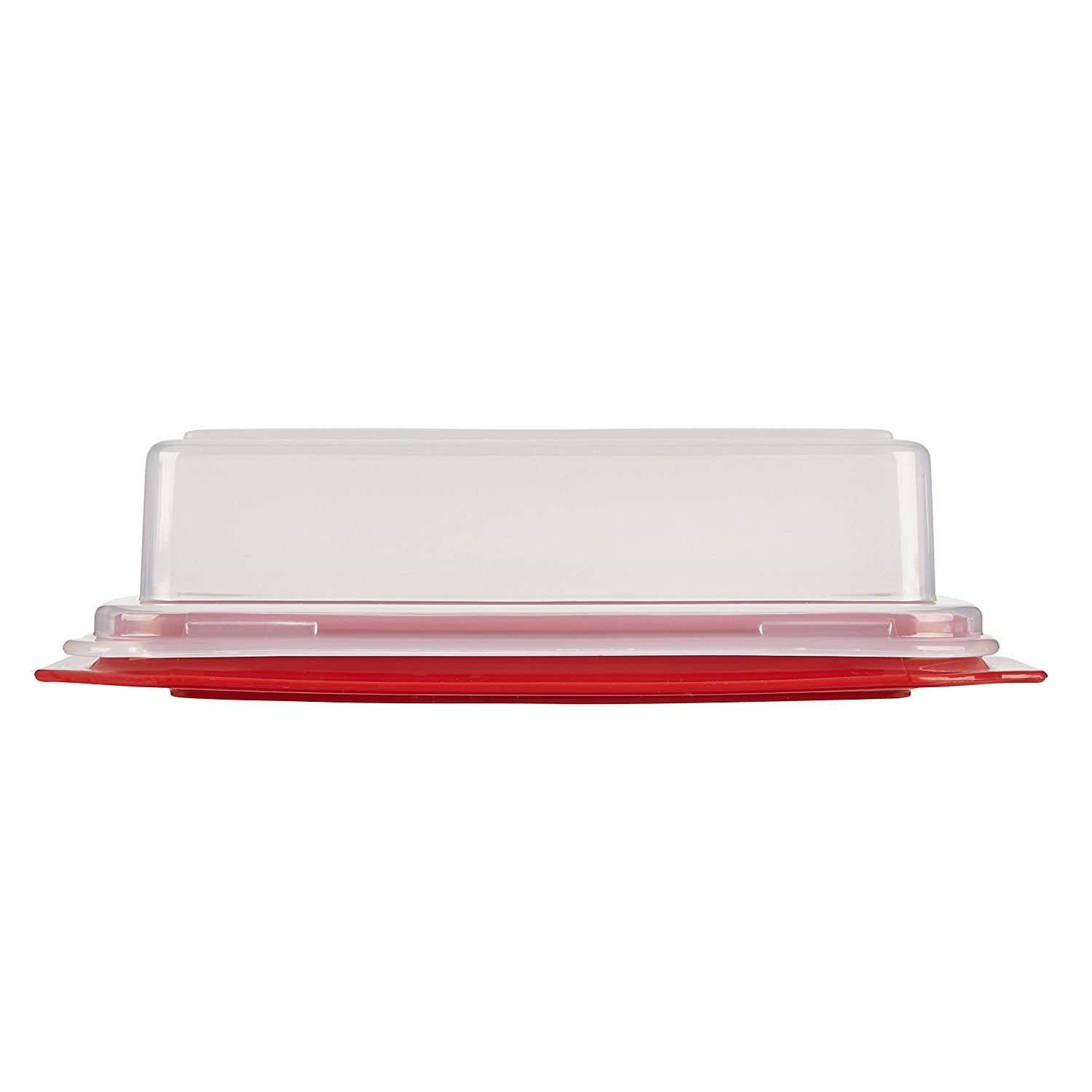 Rubbermaid Butter Dish 1/4 Lb. Opaque, Red Base Bulk