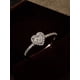 thumbnail image 1 of 1pc Cubic Zirconia Heart Decor Silver Ring For Women For Daily Decoration, 1 of 5