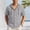 Gray, variant on WIZUTIZ Mens Cotton Linen Hoodies Short Sleeve Button Lightweight Shirt Summer Casual Beach Vacation Hoodie Top