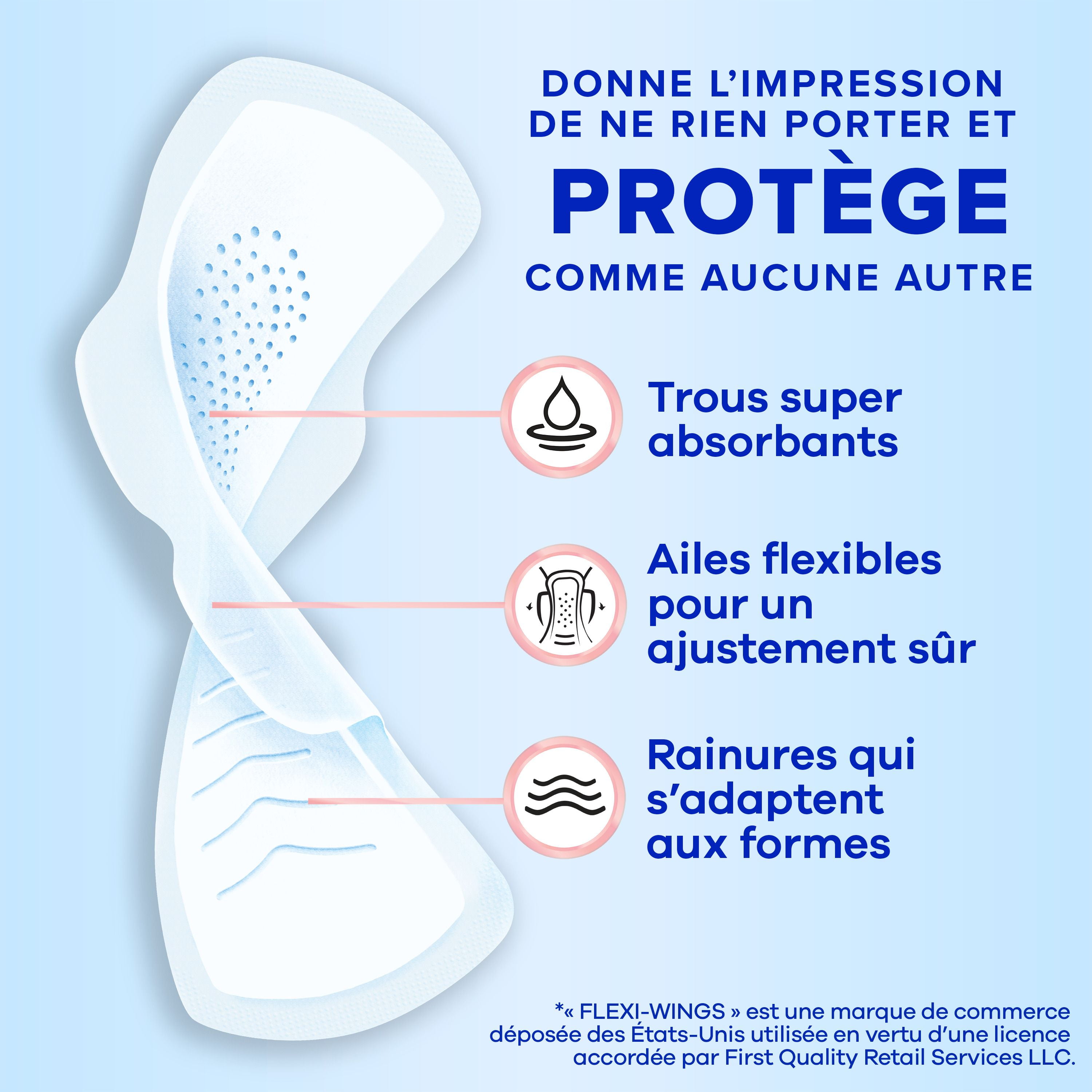 Always Infinity Feminine Pads for Women, Flexfoam Pads with Wings, Size 3, Extra Heavy Absorbency, Unscented