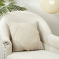 thumbnail image 3 of Saro Lifestyle Diamond Elegance Fringe Throw Pillow Cover, 3 of 3