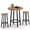 Brown, variant on Baxluxe Marble Dining Table Set for 2, Rectangle Bar Table Set with 2 Leather Bar Stools, Faux Marble Kitchen Table and Chairs Set, 3 Pieces Pub Table Set for Breakfast Nook, Apartment, White