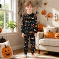 thumbnail image 7 of NOEGOEU Kids Boys Girls Halloween Pajamas Long Sleeve Top and Pants Sleepwear Set 2-9Y (Black,4-5 Years), 7 of 7