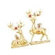 thumbnail image 5 of 2 figuras de reno, alce y ciervo, adornos de animales artificiales. Oro, 5 of 9