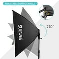 thumbnail image 7 of SULIVES Photography Lighting Softboxes Kit with 8.5 x 10ft Backdrop Stands, 5 Tripod Stands Lighting Soft Box with 3 Colorbackground Screen, 7 of 7
