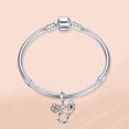 thumbnail image 6 of 925 Sterling Silver Charm for Bracelets Lucky Clover Dangle Charms Women Bracelet Charm, 6 of 7