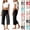 19# Black, variant on Fold over Gaucho Pants for Women Wide Leg Coral Capri Pants Elastic Low Waisted Yoga Leggings Stretchy Summer Casual Culottes Navy XXL