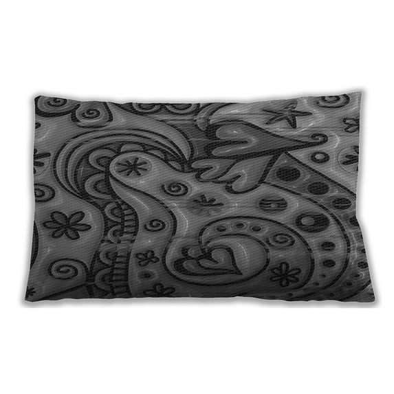 Ahgly Company Outdoor Rectangular Contemporary Lumbar Throw Pillow, 13 inch by 19 inch