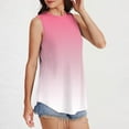 thumbnail image 4 of CYRBOKO Women's Tank Tops, Summer Soft Vacation Crew Neck Sleeveless Shirts Pink Size S-2XL, 4 of 7