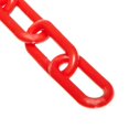 thumbnail image 1 of Cadena de barrera de plástico Mr. Chain roja con eslabones de 2 pulgadas de diámetro, 1 of 2