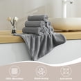 thumbnail image 3 of Jessy Home 12 Pack Dark Gray Washcloths for Bathroom 13x13 Inch Ultra Soft Hand Face Towels, 3 of 7
