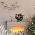 thumbnail image 6 of Christmas Candle Ring Wreath, Artificial Holly Leaves Wreaths with Berries Pinecone, Fake Greenery Garlands for Wedding Backdrop, Arch Wall Decor, 6 of 6