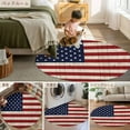 thumbnail image 6 of American Flag Washable Area Rug&nbsp;5 ft Vintage Red White Stripes Blue Stars Wood Grain Soft Round&nbsp;Rugs for Living Room, Non Slip Carpet for Bedroom&nbsp;Entryway Dining Room, 6 of 9