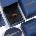 thumbnail image 5 of Gem Stone King 18K Yellow Gold Plated Silver Ecstasy Mystic Topaz and Red Created Ruby Engagement Ring for Women | 1.50 Cttw | Round 5MM | Gemstone November Birthstone | Size 9, 5 of 6