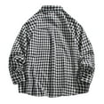 thumbnail image 7 of Zylanna Men's Button up Shirts, Turndown Collar Long Sleeve Plaid Breathable Casual Shirts for Men Black, 7 of 7