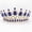 Blue, variant on Milisente Queen Crowns For Women Large Crystal Bridal Wedding Tiaras With Sparkling Rhinestones(Rose Gold)