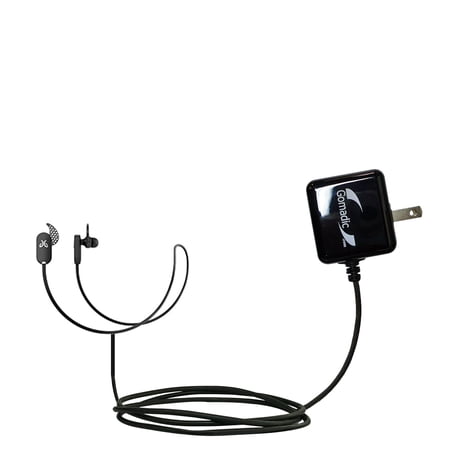 Gomadic Intelligent Compact AC Home Wall Charger suitable for the Jaybird Freedom Sprint - High output power with a convenient, foldable plug design -