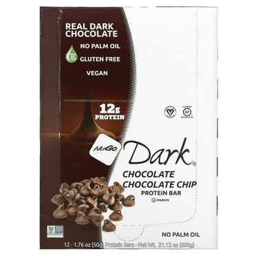 NuGo Nutrition, NuGo Dark, Protein Bars, Chocolate Chocolate Chip, 12 Bars, 1.76 oz (50 g) Each Pack of 3