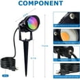 thumbnail image 5 of SUNVIE RGB Outdoor Spotlight 12W LED Color Changing Landscape Lights with Remote Control 120V Waterproof Landscape Lighting, 2 Pack, 5 of 10