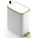 thumbnail image 1 of Bote de basura CEROELDA para baño pequeño, 5 L, 1,3 L, con tapa, color blanco, 1 of 6