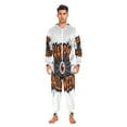 thumbnail image 2 of IAUYY Unisex Adult Onesie Pajamas Ultra-Soft Crystal-Soft Fabric, Halloween Adult Onesie Pajamas Adults,With a Zipper Plus Size Onesie Pajamas, Orange Eyeball Pattern, 2 of 7