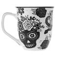 thumbnail image 2 of Karma Gifts 14 oz Black and White Boho Mug Sugar Skull - Cute Coffee and Tea Mug - Ceramic Coffee Mugs, 2 of 3