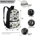 thumbnail image 5 of HUIACONG White Tractor Pattern Backpack for Daily School Use Multi Compartment Wear‑Resistant Large Capacity for Elementary Middle School Kids, 5 of 6