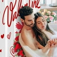 thumbnail image 3 of Happy Valentines Day Shower Curtain, Be My Valentine Cupid Shower Curtains for Bathroom, Valentines Romantic Home Decor Waterproof Fabric with Hooks 72x72 Inch, 3 of 6